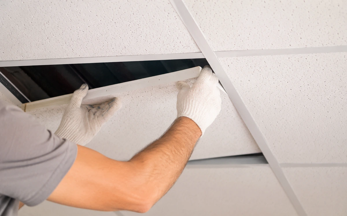Drop ceiling repair contractor